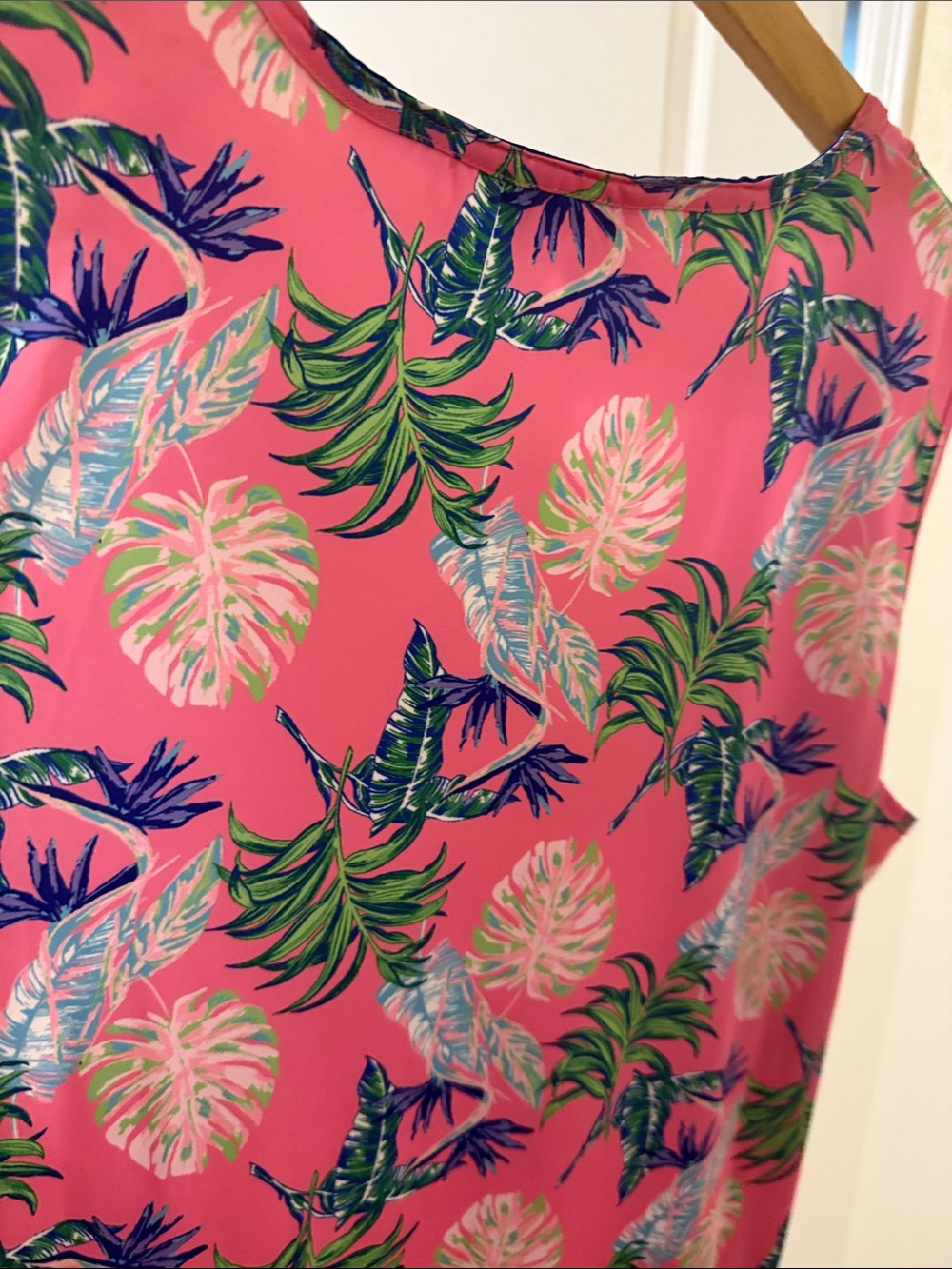 Banana boat 💗Sleeveless Pink Tropical Print Dress - Picture 7 of 7